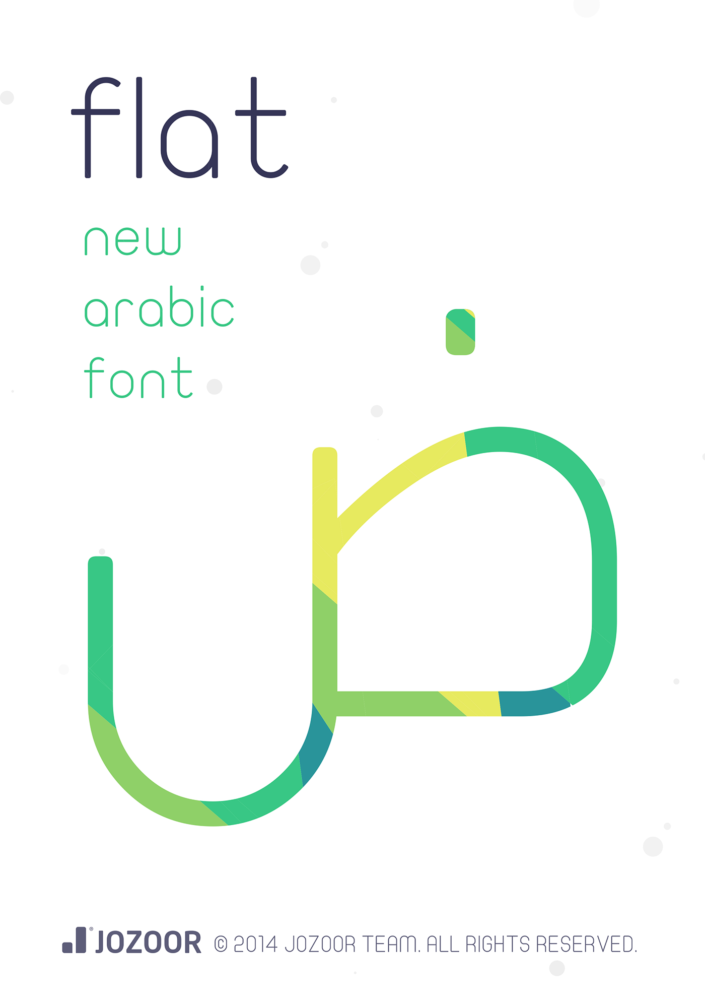 Flat Font arabic fonts, typography